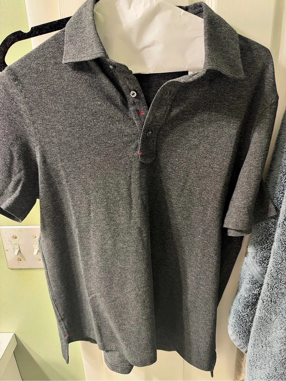 Isaia black Collared Polo size large